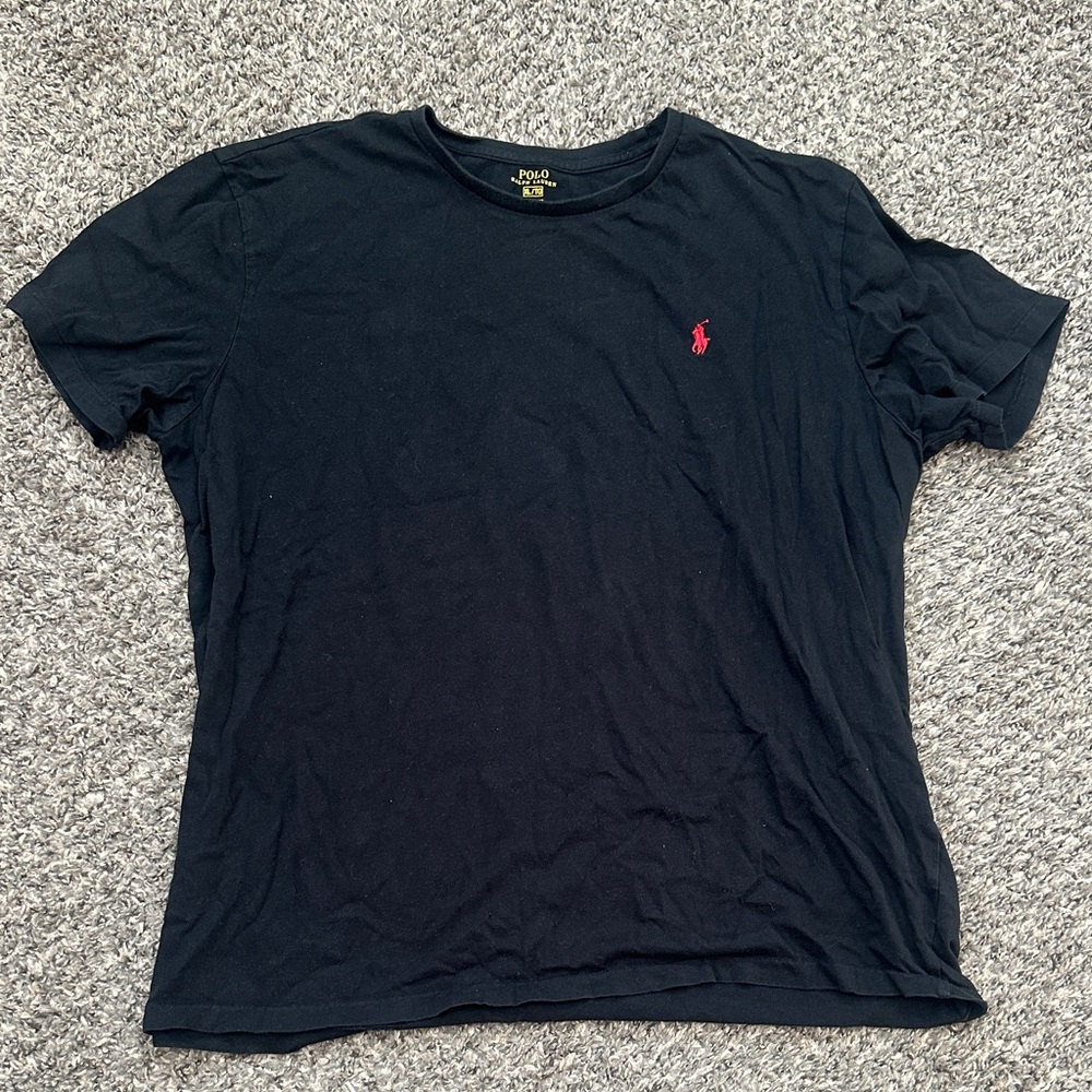 Polo by Ralph Lauren Men's Tee in Black with Red Logo
